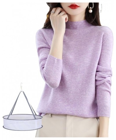 Womens Cashmere Sweater, Cashmere Sweaters for Women Trendy, Womens Sweaters Fall 2023, Womens Pullover Sweaters Light Purple...