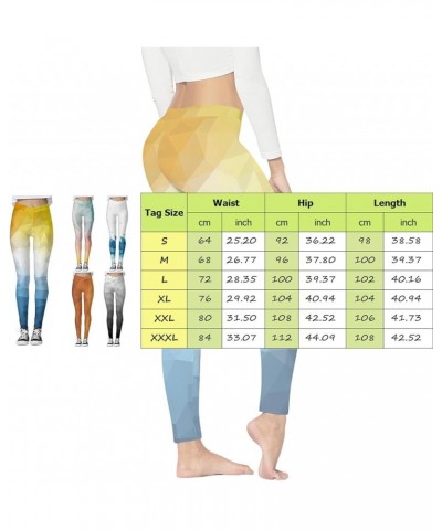 Full Length Women's Leggings Colorful Geometric Print Leggings Hiking Running Pants Pockets Thermal Velvet Winter Yellow-g $7...