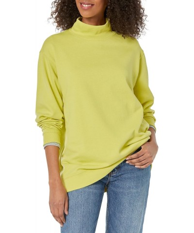 Womens Fleece Mockneck Tunic Shirt, Phosphorus, Small US $19.30 Tops