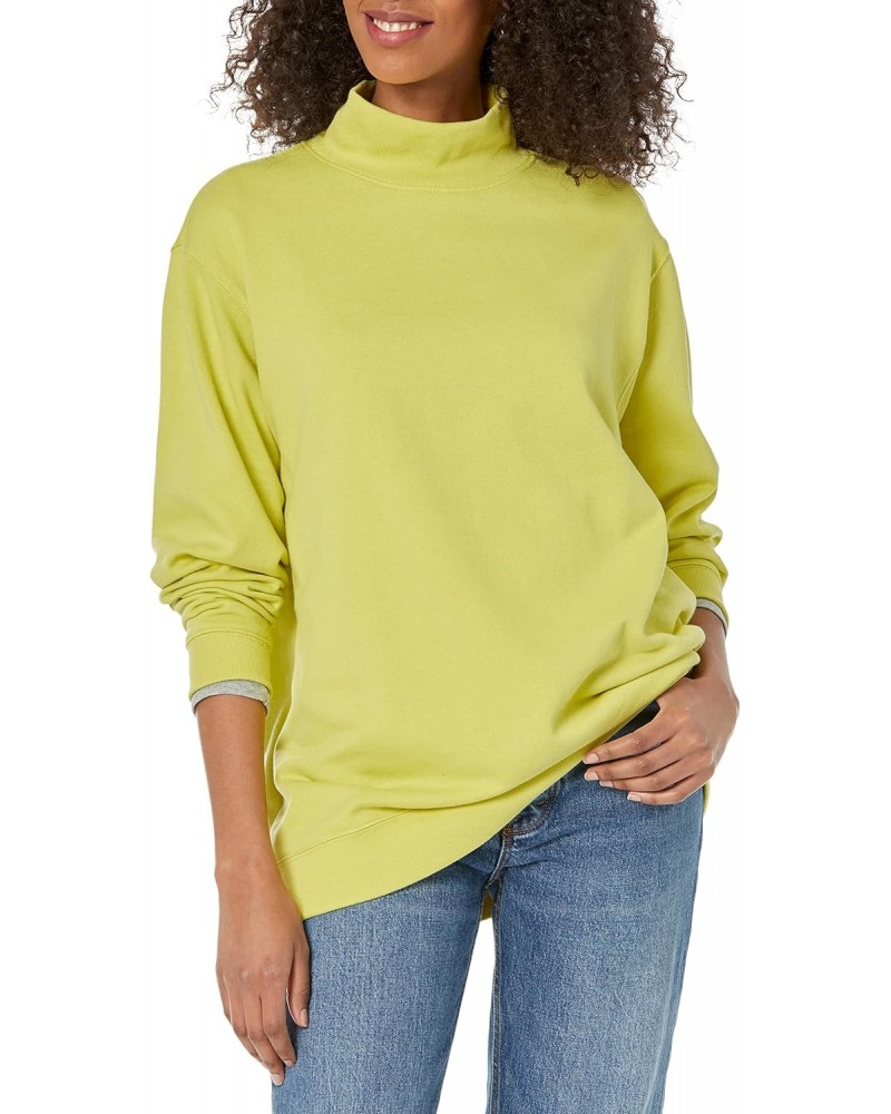 Womens Fleece Mockneck Tunic Shirt, Phosphorus, Small US $19.30 Tops