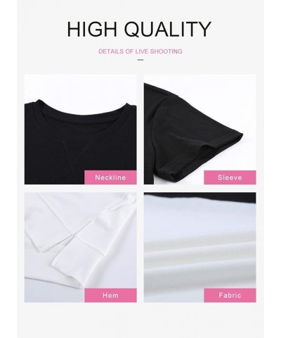 Women's Cute Color Block Tshirt Summer Casual Round Neck Side Split Short Sleeve Tee Shirt Tops S-2XL A Black $14.81 T-Shirts