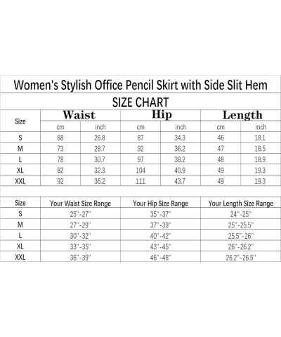 Women's Elastic Waist Knee-Length Bodycon Pencil Skirt - Flattering Office Attire Bodycon Skirt Black $13.24 Skirts