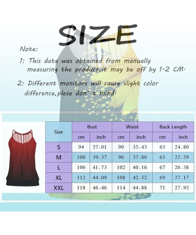 Summer Tank Tops for Women Women's Summer Loose O Neck Pleated Tank Tops Floral Print Banded Z013-wine $11.87 Tanks