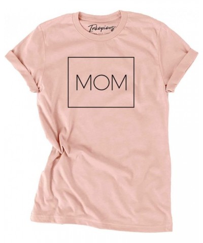 Mom Boxed T-Shirt Unisex Peach Crewneck $20.09 T-Shirts