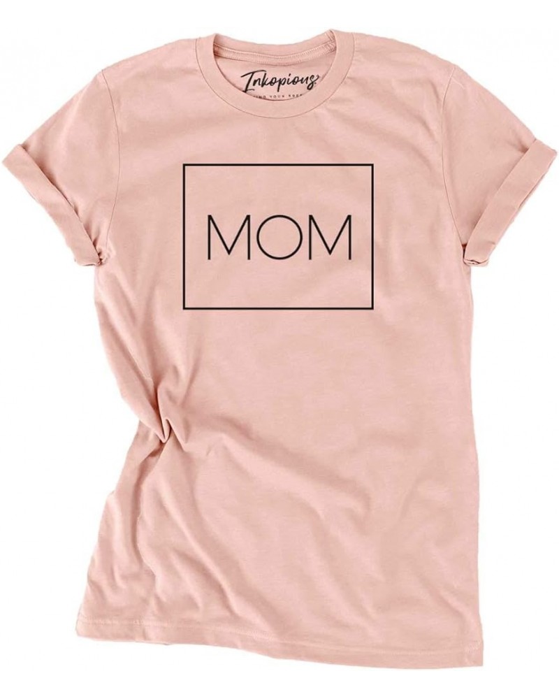 Mom Boxed T-Shirt Unisex Peach Crewneck $20.09 T-Shirts