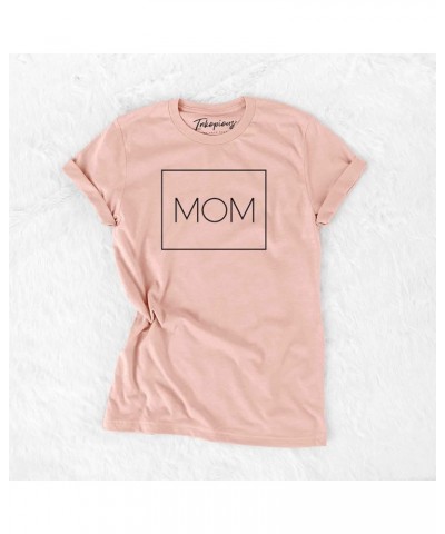 Mom Boxed T-Shirt Unisex Peach Crewneck $20.09 T-Shirts