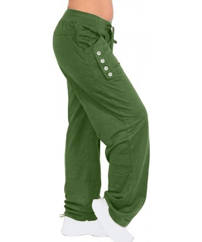 Womens Sweatpants with Pockets Wide Leg Baggy Pants Workout Running Joggers Y2K Streetwear Hippie Palazzo Pants A02-green $4....