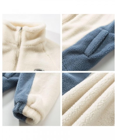 Women's Vintage Fleece Oversize Hooded Sweatshirt Unisex Casual Sherpa Jackets Streetwear Warm Fuzzy Coat 02-white $51.27 Jac...