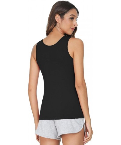 Womens Supersoft Camisole Stretch Casual Tank Tops 3 Pack - Black/Black/Black $13.75 Tanks