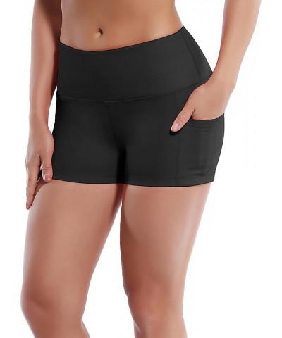 2.5"/4" Basic/Out Pockets High Waist Women's Yoga Shorts Tummy Control 4 Way Stretch Workout Running Shorts 2.5" inseam 2.5" ...