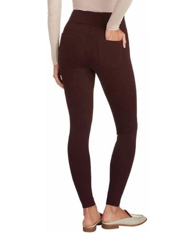 Women's High Rise Slub Legging with Pockets Red $12.42 Leggings