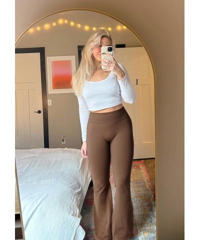 Women Ribbed Bootcut Yoga Pants High Waisted Flare Bootleg Workout Leggings Regular 5 Khaki $12.42 Pants