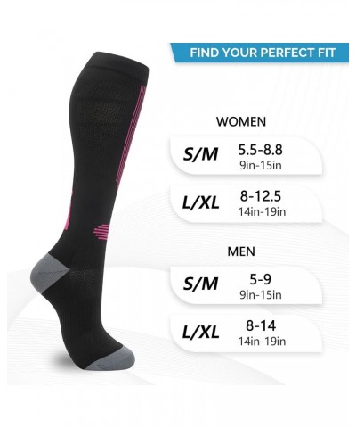 Compression Socks for Women Men, Graduated Compression Support Circulation Socks for Nurses 00-3pairs-sports-9 $19.11 Activewear