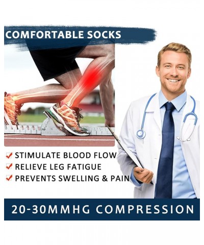 Compression Socks for Women Men, Graduated Compression Support Circulation Socks for Nurses 00-3pairs-sports-9 $19.11 Activewear