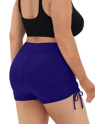 Women's Plus Size Swim Shorts High Waisted Bathing Suit Bottoms Swimsuit Boy Shorts Swimwear Bikini Board Shorts Blue $10.59 ...