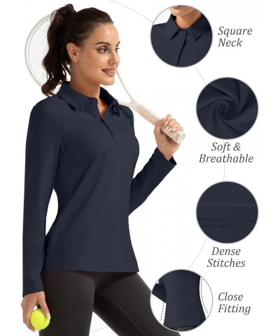 Women Long Sleeve Polo Shirt Golf Sport Top Athletic Sportswear Tennis Activewear 15 Grey Blue $15.00 Shirts