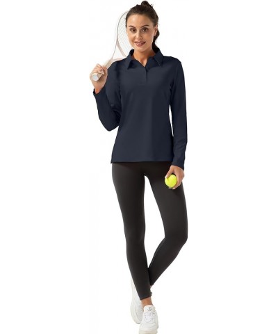 Women Long Sleeve Polo Shirt Golf Sport Top Athletic Sportswear Tennis Activewear 15 Grey Blue $15.00 Shirts