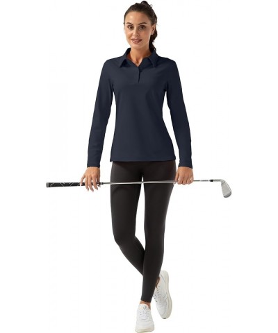 Women Long Sleeve Polo Shirt Golf Sport Top Athletic Sportswear Tennis Activewear 15 Grey Blue $15.00 Shirts