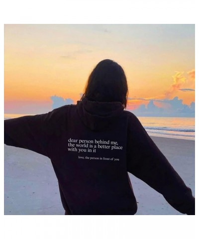 Dear Person Behind Me Sweatshirt Hoodie You Are Enough Hoodie Sky Blue $9.65 Hoodies & Sweatshirts