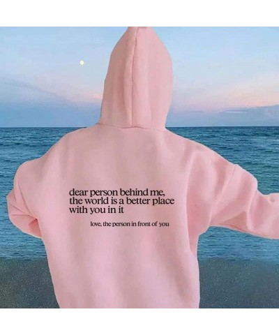 Dear Person Behind Me Sweatshirt Hoodie You Are Enough Hoodie Sky Blue $9.65 Hoodies & Sweatshirts