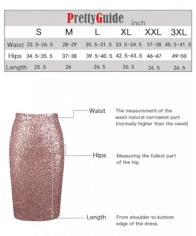 Women's Sequin Skirt High Waist Sparkle Pencil Skirt Party Cocktail Blue $22.43 Skirts