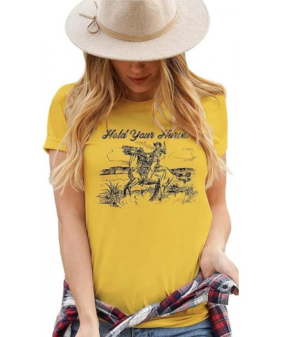 Not My First Rodeo Western Cowboys T-Shirt Women Vintage Country Music Shirt Funny Retro Graphic Rodeo Cowgirls Tee Tops Styl...