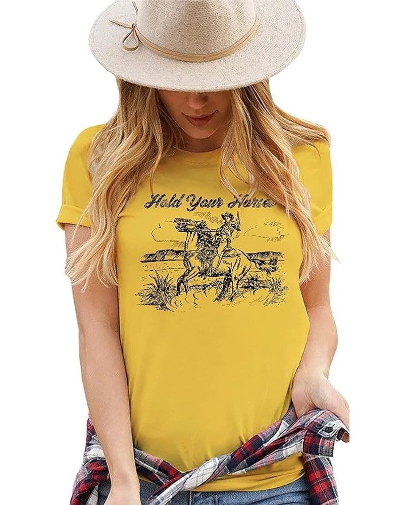 Not My First Rodeo Western Cowboys T-Shirt Women Vintage Country Music Shirt Funny Retro Graphic Rodeo Cowgirls Tee Tops Styl...