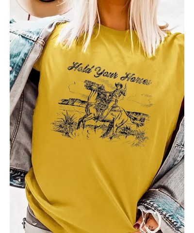 Not My First Rodeo Western Cowboys T-Shirt Women Vintage Country Music Shirt Funny Retro Graphic Rodeo Cowgirls Tee Tops Styl...