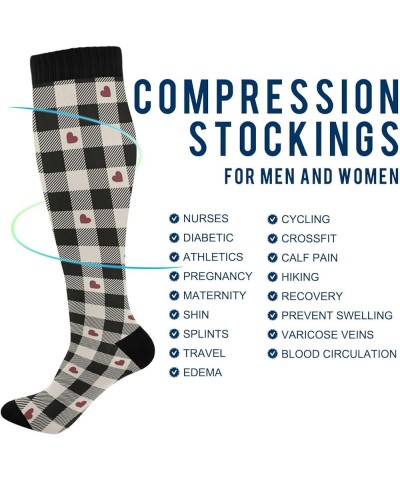 Black Cats Compression Socks for Women and Men Circulation Cute Long Socks for Athletic Running 2 2 Valentines Check $8.83 Ac...