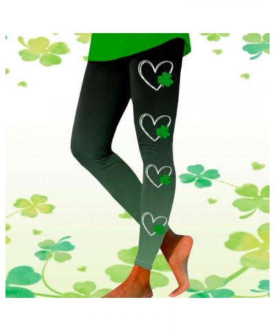 St Patricks Day Leggings Women High Waisted Green Shamrock Workout Pants Tummy Control Casual Irish Funny Yoga Pants A - Ag $...