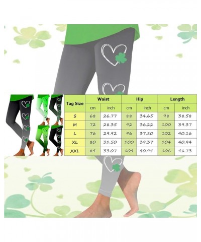 St Patricks Day Leggings Women High Waisted Green Shamrock Workout Pants Tummy Control Casual Irish Funny Yoga Pants A - Ag $...