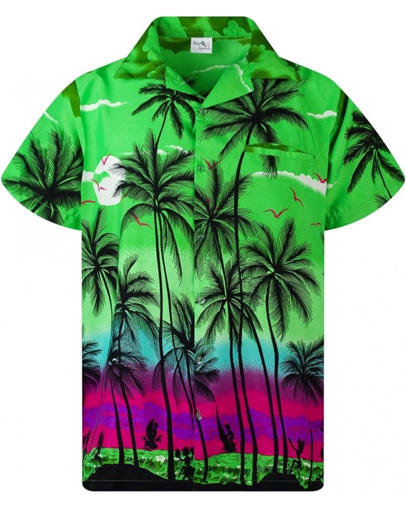 Hawaiian Shirt for Men Funky Casual Button Down Very Loud Shortsleeve Unisex Beach Beach Green $12.86 Blouses