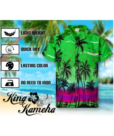 Hawaiian Shirt for Men Funky Casual Button Down Very Loud Shortsleeve Unisex Beach Beach Green $12.86 Blouses