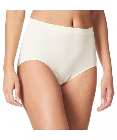 Women's Comfort Revolution Seamless Brief Panty, High Rise Microfiber Stretch Underwear 1 Pack - Light Beige $7.91 Lingerie