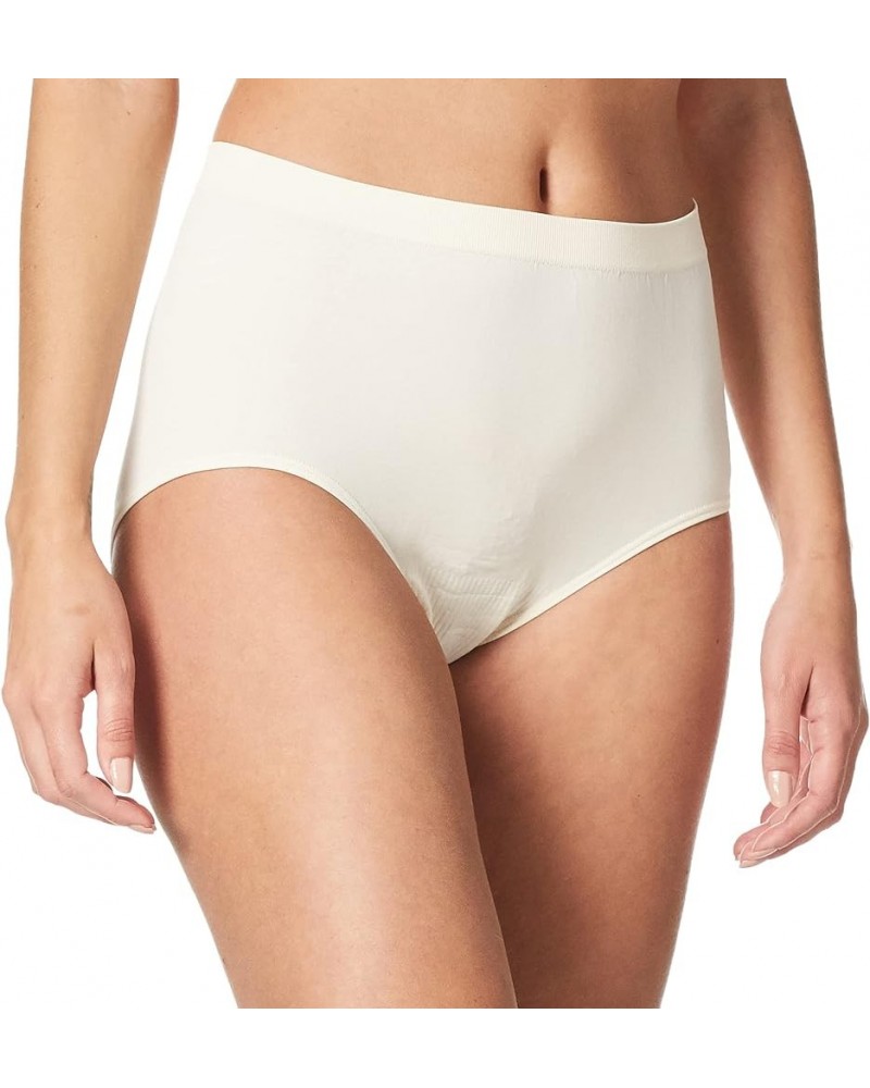 Women's Comfort Revolution Seamless Brief Panty, High Rise Microfiber Stretch Underwear 1 Pack - Light Beige $7.91 Lingerie