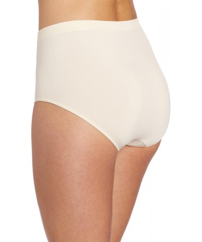 Women's Comfort Revolution Seamless Brief Panty, High Rise Microfiber Stretch Underwear 1 Pack - Light Beige $7.91 Lingerie