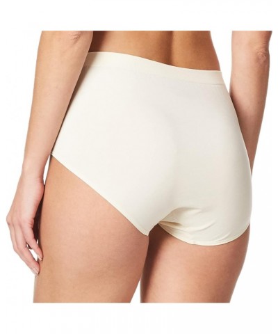 Women's Comfort Revolution Seamless Brief Panty, High Rise Microfiber Stretch Underwear 1 Pack - Light Beige $7.91 Lingerie