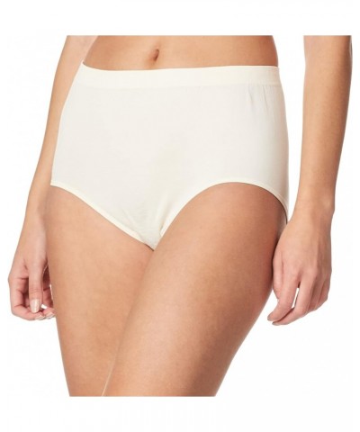 Women's Comfort Revolution Seamless Brief Panty, High Rise Microfiber Stretch Underwear 1 Pack - Light Beige $7.91 Lingerie