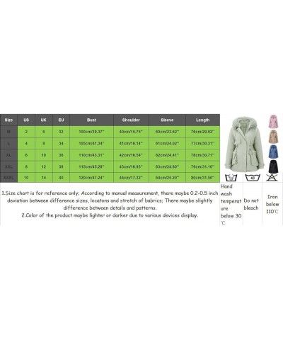 Women Plus Size Winter Coat Lapel Collar Long Sleeve Jacket Thicken Coat Jacket Warm Womens plus Size Rain Jackets Blue $29.5...