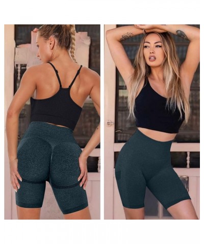 Scrunch Butt Lifting Seamless Shorts for Women High Waist Tummy Control Workout Biker Shorts Ruched Booty Lifting Leggings (E...