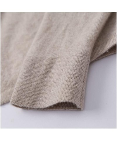 Solid Open Front Knitted Cardigan Cashmere Sweater for Women Light Grey3 $33.60 Sweaters