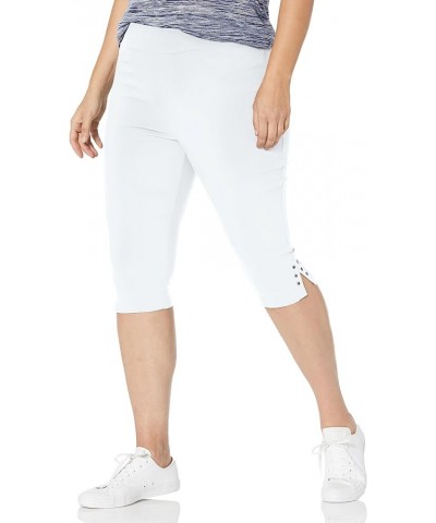 Women's Plus Size Capri Gracie Eyelet White $13.25 Others