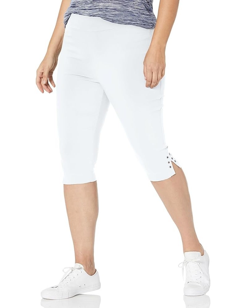 Women's Plus Size Capri Gracie Eyelet White $13.25 Others