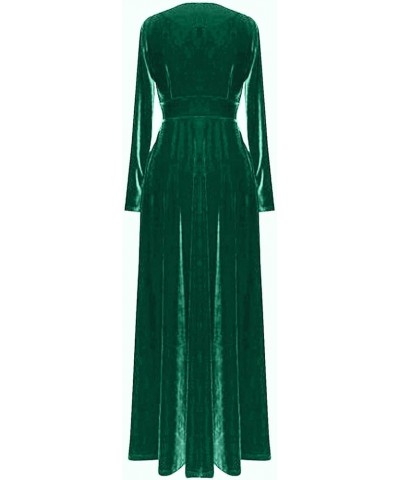 Casual Dresses for Women 2023 Long Sleeve V Neck Loose Fitted Plain Flowy Maxi Tiered Dress C-green $12.80 Sweaters