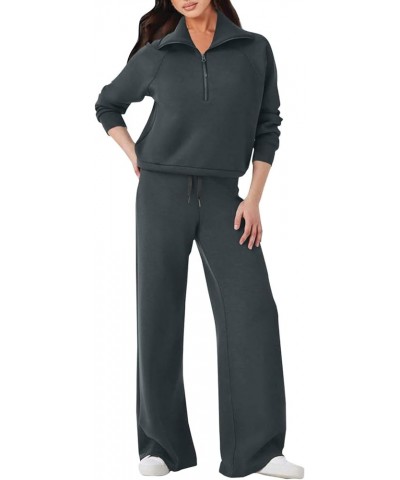 Womens Two Piece Outfits Long Sleeve Plus Size Tops Sweatshirt With High Waisted Sweatpants Lounge Sets Sweatsuit 4a-black $9...