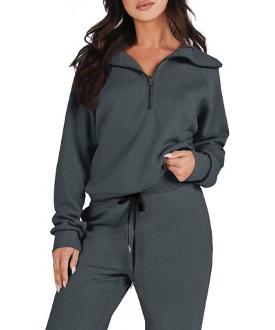 Womens Two Piece Outfits Long Sleeve Plus Size Tops Sweatshirt With High Waisted Sweatpants Lounge Sets Sweatsuit 4a-black $9...