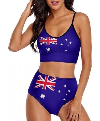 Womens 2 Piece Bikini Swimsuits Costa Rica Flag Retro Low Back Bathing Suits for Womens XL Large Style-3 $17.25 Swimsuits