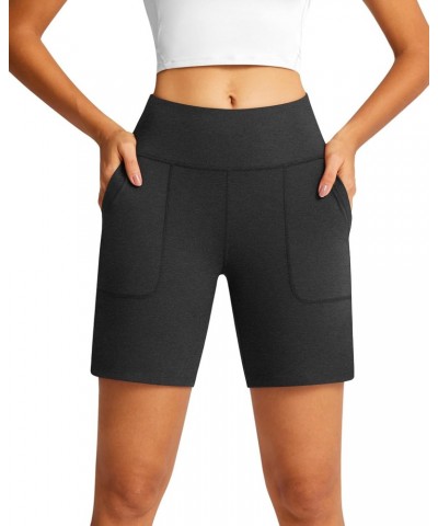 Long Shorts for Women Bermuda High Waisted Athletic Shorts for Women with Pockets 7" Inseam Black Small $12.18 Activewear