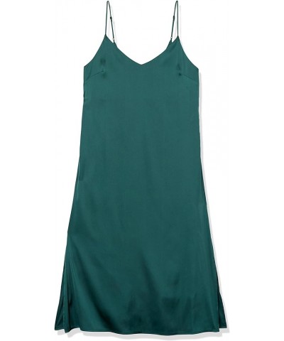 Women's Ana Silky V-Neck Midi Slip Dress Green $23.04 Dresses