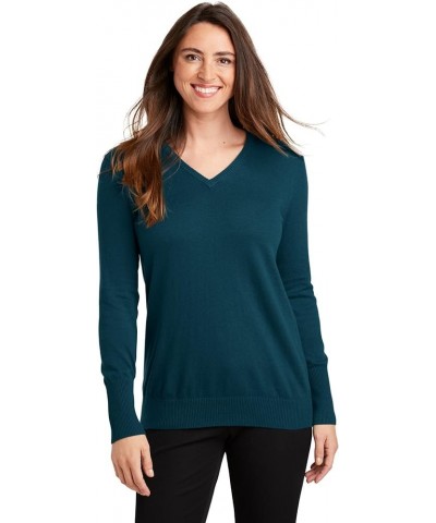 Women's VNeck Sweater Moroccan Blue $18.49 Hats & Caps